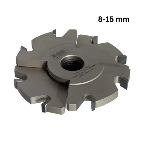 Verstellnutfräser, 150x8-15x30mm, Bohrung 30mm, Z8, Hartmetall (HW), mit gelöteten Schneiden