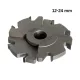 Verstellnutfräser, 150x12-24x30mm, Bohrung 30mm, Z8, Hartmetall (HW), mit gelöteten Schneiden