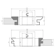 Nut-und-Federfräser-Satz, 125x33x40mm, Bohrung 40mm, Z3, Hartmetall (HW)