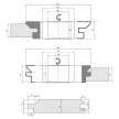 Nut-und-Federfräser-Satz, 125x33x40mm, Bohrung 40mm, Z3, Hartmetall (HW)