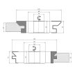 Nut-und-Federfräser-Satz, 125x33x30mm, Bohrung 30mm, Z3, Hartmetall (HW)