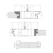 Nut-und-Federfräser-Satz, 125x33x30mm, Bohrung 30mm, Z3, Hartmetall (HW)