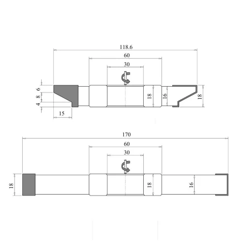 Zusatzset zur Herstellung von Türen mit Glaseinsätzen 04