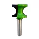 Konkaver Halbstabfräser (Radienfräser), R9.5mm, 37.5x30x12mm Oberfräser, Hartmetall (HW)
