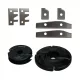 Konterprofil-Messerkopf und Abplatt-Messerkopf Satz, 120x40x30mm HSS no.5 + 180x30x65x30mm HSS L