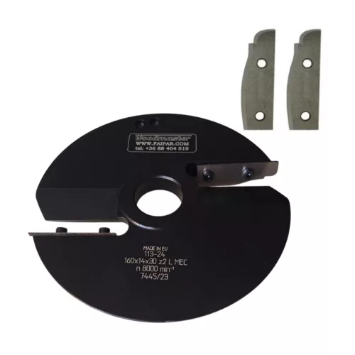 Abplatt-Messerkopf 160x14x55x30mm, Z2, Schnellarbeitsstahl (HSS), L (links, unten), no.3L