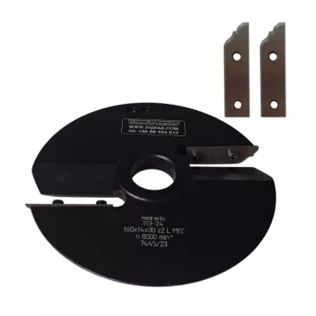   Abplatt-Messerkopf 160x14x55x30mm, Z2, Schnellarbeitsstahl (HSS), L (links, unten), no.6L
