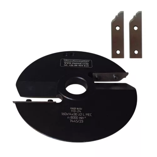 Abplatt-Messerkopf 160x14x55x30mm, Z2, Schnellarbeitsstahl (HSS), L (links, unten), no.6L