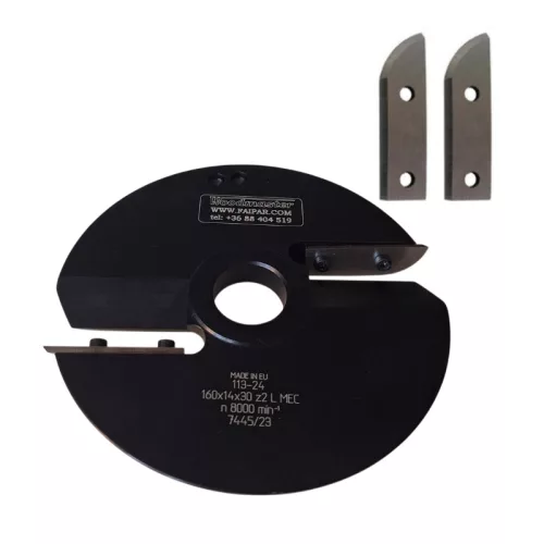 Abplatt-Messerkopf 160x14x55x30mm, Z2, Schnellarbeitsstahl (HSS), L (links, unten), no.8L