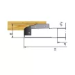 Abplatt-Messerkopf mit Vorschneidern, 180x30x65x30mm, Z2 V2, HSS, L (links, unten)