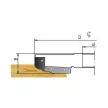 Abplatt-Messerkopf mit Vorschneidern, 180x30x65x30mm, Z2 V2, HW, R (recht, oben)